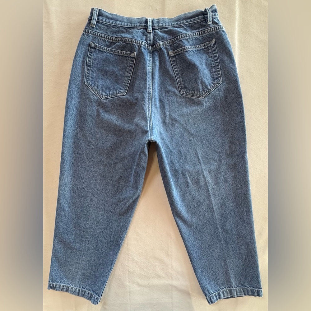 LIZ CLAIBORNE High Rise Relaxed Fit Cropped Jeans Size 14 (~W31 L25) - Picture 4 of 17